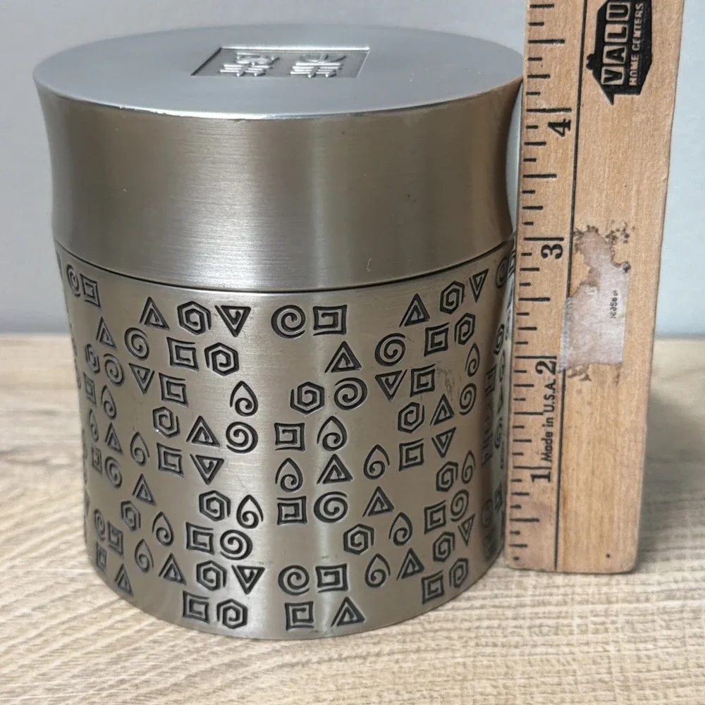 Royal Selangor Five Elements Pewter Tea Coffee Caddy Freeman Lau Double Lid